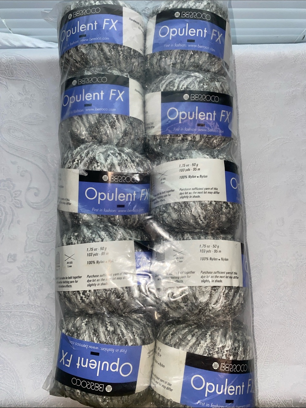 New 10 skein pack Berroco Opulent FX knitting yarn